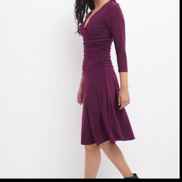 Rekucci Womens Dress Size 6. Wine Fit & Flare. - Picture 1 of 3